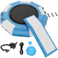 Mophorn 10ft aufblasbares Wassertrampolin, Schwimmplattform, Hüpfburg mit Rutsche, Pool, See, Produktgewicht: 20,25 kg, 122x23,6 Zoll von MOPHORN