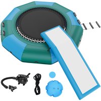 Mophorn 10ft aufblasbares Wassertrampolin, Schwimmplattform, Hüpfburg mit Rutsche, Poolsee, 20,25 kg, 122x23,6 Zoll, einfacher Einstieg, Leiter und Mophorn 10ft aufblasbares Wassertrampolin, Schwimmplattform, Hüpfburg mit Rutsche, Poolsee, 20,25 kg, 122x23,6 Zoll, einfacher Einstieg, Leiter und von MOPHORN