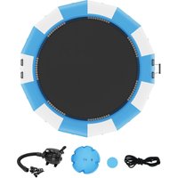 Mophorn 15 Fuß aufblasbares Wassertrampolin, Pool, Seespielzeug, aufregende Sprung-Schwimmplattform, blau und weiß von MOPHORN