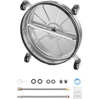 Mophorn 18" Hochdruckreiniger-Oberflächenreiniger, Edelstahlaufsatz, 4000 Max PSI, 4 Räder, 2 Sprühdüsen und verlängerte Stäbe für Beton, Terrasse, Mophorn 18" Hochdruckreiniger-Oberflächenreiniger, Edelstahlaufsatz, 4000 Max PSI, 4 Räder, 2 Sprühdüsen und verlängerte Stäbe für Beton, Terrasse, von MOPHORN