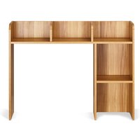 Mophorn 2-stöckiges Schreibtisch-Bücherregal aus Holz, 94 x 24 x 73 cm, Büro-Aufbewahrungsregal, Schreibtisch-Organizer mit Anti-Rutsch-Füßen, von MOPHORN