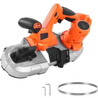 Mophorn 20 V Akku-Bandsäge, 65 mm Schnitttiefe, bürstenloser Motor, tragbar und kompakt, Haken, variabler Geschwindigkeitsbereich 0-192 m/min (Akku von MOPHORN