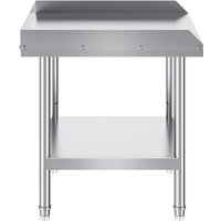 24 x 24 x 26 Zoll Arbeitstisch aus Edelstahl. Robuster kommerzieller Tisch zur Lebensmittelzubereitung mit 3-seitiger Spritzwand. Höhenverstellbar von MOPHORN