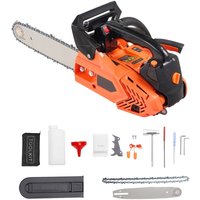 Mophorn 25-cc-Benzin-Kettensäge mit 305-mm-Schwert, 1,02-PS-Motor, ergonomischem Griff, zwei separaten Kraftstofftanks und von MOPHORN