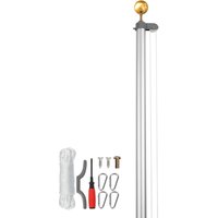 Mophorn - 25ft Abnehmbarer Fahnenmast-Bausatz, Robuster Fahnenmast-Bausatz aus Aluminiumlegierung für den Außenbereich, 3 Modi mit Expertenzubehör, Mophorn - 25ft Abnehmbarer Fahnenmast-Bausatz, Robuster Fahnenmast-Bausatz aus Aluminiumlegierung für den Außenbereich, 3 Modi mit Expertenzubehör, von MOPHORN