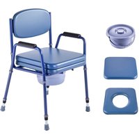 Mophorn 3-in-1-Toilettenstuhl fürs Bett, 181 kg Tragkraft, tragbare Toilette mit gepolstertem Sitz und Rückenlehne, abnehmbarem 5-Liter-Eimer, von MOPHORN