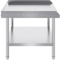 Mophorn 30 x 36 x 26 Zoll Arbeitstisch aus Edelstahl, robuster kommerzieller Tisch zur Lebensmittelzubereitung mit 3-seitiger Spritzwand. von MOPHORN