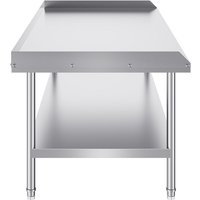 Mophorn 30 x 60 x 26 Zoll Arbeitstisch aus Edelstahl, robuster kommerzieller Tisch zur Lebensmittelzubereitung mit 3-seitiger Spritzwand. von MOPHORN