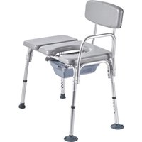 Mophorn 4-in-1-Toilettenstuhl fürs Bett, 227 kg Tragkraft, tragbare Toilette mit gepolstertem Sitz und Rückenlehne, abnehmbarem 5-Liter-Eimer, von MOPHORN
