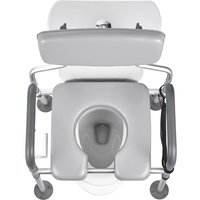 Mophorn 4-in-1-Toilettenstuhl fürs Bett, Tragkraft 227kg, tragbare Toilette mit gepolstertem Sitz und Rückenlehne, abnehmbarem 5-Liter-Eimer, von MOPHORN