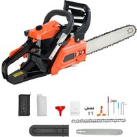 Mophorn - 40cc Benzin-Kettensäge, 355 mm Motorsäge mit 1,8 ps, ergonomischem Griff, zwei Tanks, Not-Aus-Schalter, max. 12000 U/min, ideal für von MOPHORN