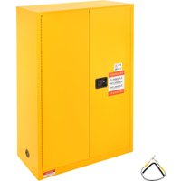 Mophorn 45 Gal Sicherheitsschrank für brennbare Flüssigkeiten – 42,9 x 18,1 x 65,2 Zoll, Gelb. Aus kaltgewalztem Stahl, Lagerschrank für brennbare von MOPHORN