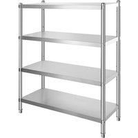 Mophorn - 46,8 x 18,5 Zoll großes Edelstahlregal mit 4 Ebenen, robuste, verstellbare Aufbewahrung für Küche, Büro, Garage, 150 kg Tragkraft pro Regal Mophorn - 46,8 x 18,5 Zoll großes Edelstahlregal mit 4 Ebenen, robuste, verstellbare Aufbewahrung für Küche, Büro, Garage, 150 kg Tragkraft pro Regal von MOPHORN