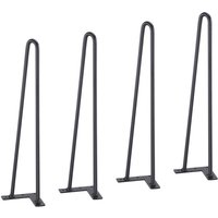 Mophorn 482,6 mm Haarnadel-Möbelbeine, DIY-Tischbeine aus Metall für Nachttisch und Couchtisch, 226,8 kg Tragkraft, strapazierfähig mit von MOPHORN