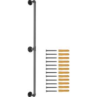Mophorn - 4ft Rohr-Treppenhandlauf, 440lbs Tragkraft, Karbonstahl, industrielle Wandmontage, runde Ecke für drinnen und draußen Mophorn - 4ft Rohr-Treppenhandlauf, 440lbs Tragkraft, Karbonstahl, industrielle Wandmontage, runde Ecke für drinnen und draußen von MOPHORN