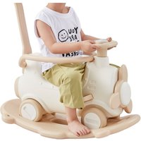 Mophorn - 5-in-1-Schaukelpferd für Kleinkinder von 1–3 Jahren, mit Trampolin, abnehmbarem Balance Board, Schiebegriff, 4 leichtgängigen Rädern, 36 kg von MOPHORN