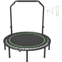 Mophorn 51 Zoll faltbares Mini-Trampolin, Fitness-Rebounder mit maximaler Belastung von 204 kg und 4-stufig verstellbarem Schaumstoffgriff, stabil von MOPHORN