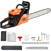 Mophorn 58 cc Benzin-Kettensäge, 508 mm Motorsäge mit 2,7 PS, rutschfestem Griff, zwei Kraftstofftanks und Not-Aus-Funktion, max. 11800 U/min für von MOPHORN