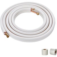 Mophorn - 7620 mm Mini-Split-Leitungssatz, 6,4 und 12,7 mm Außendurchmesser, Kupferrohr mit dreischichtiger Isolierung, für Klimaanlagen und hlk, von MOPHORN
