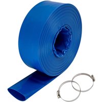 Mophorn - Ablaufschlauch, 4' x 105' robuster PVC-Flachschlauch mit Klemmen, wetterfester Rückspülschlauch für Pool, Spa und Wassertransfer, bruchfest von MOPHORN
