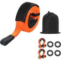 Mophorn Abschleppgurt-Bergeset, 16329 kg, Abschleppseil mit Aufbewahrungstasche & 19 mm D-Ring-Schäkel, strapazierfähiger Notfallgurt für SUVs, von MOPHORN