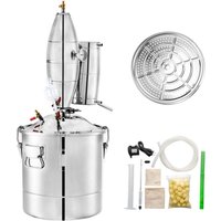 Mophorn Alkoholdestilliergerät, 70 l / 18,5 Gal, Whisky-Destillierset, Heim-Mondscheindestillieranlage mit Thermometer und Gärtank zum Mophorn Alkoholdestilliergerät, 70 l / 18,5 Gal, Whisky-Destillierset, Heim-Mondscheindestillieranlage mit Thermometer und Gärtank zum von MOPHORN