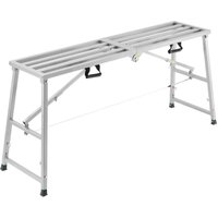 Arbeitsplattform, höhenverstellbar mit 4 Gängen, zusammenklappbare Trittleiter aus legiertem Stahl, tragbares Gerüst, Tragkraft 363 kg, rutschfeste von MOPHORN