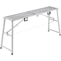 Mophorn-Arbeitsplattform, höhenverstellbar mit 4 Gängen, zusammenklappbare Trittleiter aus legiertem Stahl, tragbares Gerüst, Tragkraft 400 kg, Mophorn-Arbeitsplattform, höhenverstellbar mit 4 Gängen, zusammenklappbare Trittleiter aus legiertem Stahl, tragbares Gerüst, Tragkraft 400 kg, von MOPHORN