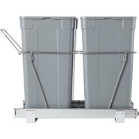 Mophorn Ausziehbarer Mülleimer für Küchenschränke, Doppel-Abfall- und Recyclingbehälter unter der Spüle, ausziehbarer Müllbehälter mit stabilem von MOPHORN