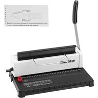 Mophorn - Coil Spiralbindegerät, manueller Buchmacher, 34-Loch-Locher für 120 Blatt, verstellbare Spiralrücken 3/16' - 9/16', kompatibel mit den von MOPHORN