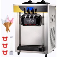 Mophorn - Commercial Ice Cream Maker 22-30L/H 2200W Soft Serve Maschine 2x6L Hopper 2L Zylinder LCD-Panel, gefrorener Joghurt Maker für Restaurant von MOPHORN