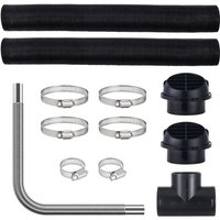 Dieselheizungsrohrkanalbaugruppe, 1' Edelstahl-Auspuffrohr, 2 Entlüftungsöffnungen, 3' dehnbarer Luftkanalschlauch, T-Luftauslassverbinder und Dieselheizungsrohrkanalbaugruppe, 1' Edelstahl-Auspuffrohr, 2 Entlüftungsöffnungen, 3' dehnbarer Luftkanalschlauch, T-Luftauslassverbinder und von MOPHORN