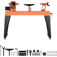 Mophorn Drechselbank mit 2 PS, variable Drehzahl von 0 bis 3200 U/min, Werkbank 457x1020 mm, Drehmaschine für mittlere bis große Holzarbeiten von MOPHORN