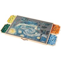 Mophorn Drehbares Puzzlebrett mit 1500 Teilen, 4 Schubladen mit Filzauskleidung und Abdeckung, tragbarer Holztisch (86 x 63 cm), verstellbarer von MOPHORN