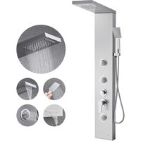 Mophorn - Duschpaneel-Turmsystem (5-in-1) mit Regenwasserfall-Duschkopf, Edelstahl-Duschsäule (1345 mm), Wandmontage-Massagesystem mit Handbrause, von MOPHORN