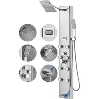 Mophorn - Duschpaneelsystem,6 Duschmodi,Duschpaneelturm mit Digitalanzeige,Regenfall,8 Massagedüsen,Wannenauslauf,Handbrause mit 3 Mophorn - Duschpaneelsystem,6 Duschmodi,Duschpaneelturm mit Digitalanzeige,Regenfall,8 Massagedüsen,Wannenauslauf,Handbrause mit 3 von MOPHORN