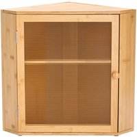 Mophorn Eck-Brotkasten aus Holz mit zwei Ebenen, praktischer Brotbehälter für selbstgebackenes Brot, Aufbewahrungsbox mit gewellter Acryl-Tür, von MOPHORN