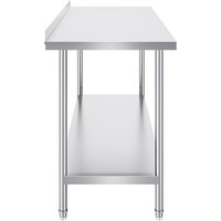 Mophorn - Edelstahl-Arbeitstisch 24 x 60 x 36 Zoll, gewerblicher Arbeitstisch mit einstellbarer Höhe, robuster Tisch für Lebensmittelzubereitung für von MOPHORN