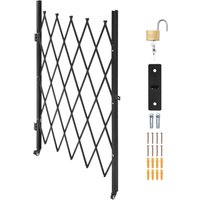 Mophorn Einfaches Faltsicherheitstor, abschließbares Scherentor mit Lenkrollen, einziehbares Stahltor für Eingänge, Garagen, Lagerhallen und Pools, von MOPHORN