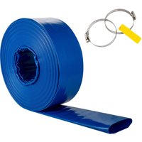 Mophorn - Entladungsschlauch,1-1/2'x105',PVC-Gewebe-Liegefaltenschlauch,schwerer-duty Rückspülabflussschlauchmit Klammern,witterungsbeständig & Mophorn - Entladungsschlauch,1-1/2'x105',PVC-Gewebe-Liegefaltenschlauch,schwerer-duty Rückspülabflussschlauchmit Klammern,witterungsbeständig & von MOPHORN