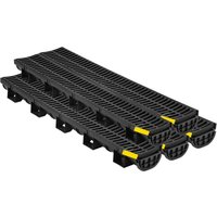 Mophorn Entwässerungsrinne Set, 5er-Pack, HDPE-Kunststoff-Gitterrost, Grabenentwässerungssystem 14,5 x 8 x 100 cm, mit 5 Endkappen, Steckverbindung, Mophorn Entwässerungsrinne Set, 5er-Pack, HDPE-Kunststoff-Gitterrost, Grabenentwässerungssystem 14,5 x 8 x 100 cm, mit 5 Endkappen, Steckverbindung, von MOPHORN