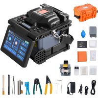 Mophorn - Faserfusionsspleißer, 6-Motor, 6 s Spleißen und 13 s Aufheizen, 5-Zoll-LCD-Bildschirm, 3-in-1-Halterung, 7800-mAh-Akku für verschiedene von MOPHORN