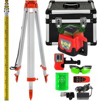 Mophorn Grüner Rotationslaser-Kit mit einstellbarem Stativ und 5 m Personal, 500 m Reichweite, 360-Grad-Rotary-Scan, Selbstniveau-Lasersystem-Kit für von MOPHORN