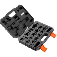 Mophorn - Hahnenfußschlüsselsatz, 15-teiliger 1/2-Zoll- und 3/8-Zoll-Antrieb mit PP-Aufbewahrungskoffer, metrisch 8–24 mm, CRMO-Stahl und Mophorn - Hahnenfußschlüsselsatz, 15-teiliger 1/2-Zoll- und 3/8-Zoll-Antrieb mit PP-Aufbewahrungskoffer, metrisch 8–24 mm, CRMO-Stahl und von MOPHORN