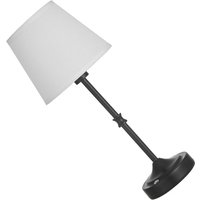 Mophorn - Kabellose Tischlampe mit Stoffschirm und integriertem 5200-mAh-Akku, dimmbare Schreibtischleuchte (3 Helligkeitsstufen, 16 x 16 x 40 cm), von MOPHORN