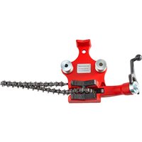 Mophorn - Kettenschraubstock mit Schraube der Marke y, Rohrkapazität 1/8 bis 5 Zoll. Robust mit Kurbelgriff und Neopren-beschichteter Backe. von MOPHORN