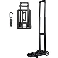 Mophorn Klappbare Sackkarre mit 50 kg Tragfähigkeit, Transportwagen mit 2 Rädern und elastischem Seil, vielseitiger Rollwagen mit Plattform für von MOPHORN