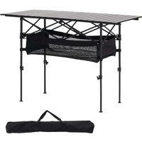 Mophorn Klapptisch Buffettisch tragbarer Allzwecktisch 120 cm, rechteckiger Aluminiumtisch (für 4-6 Personen) mit höhenverstellbarer Funktion & von MOPHORN