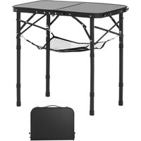 Mophorn Klapptisch Buffettisch tragbarer Allzwecktisch 60 x 40 cm, höhenverstellbarer Tisch (für 2-4 Personen) mit Tragegriff, Gartentisch von MOPHORN