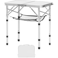 Mophorn Klapptisch Buffettisch tragbarer Allzwecktisch 60 x 40 cm, höhenverstellbarer Tisch (für 2-4 Personen) mit Tragegriff, Gartentisch von MOPHORN